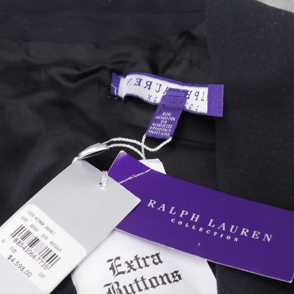 PURPLE LABEL Ralph Lauren $4598 MSRP NWT BLACK WINTON JACKET Women's 14 S1-90073 - Picture 7 of 9